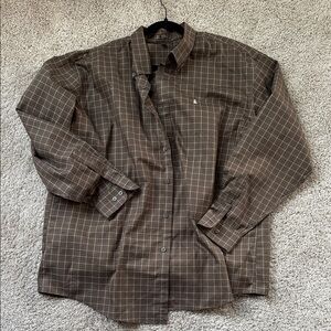 Nordstrom Men's Brown Plaid Button Down Shirt